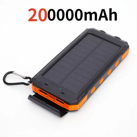 PowerTank 200,000mAh Power Bank w/ Solar Panel & Flashlight