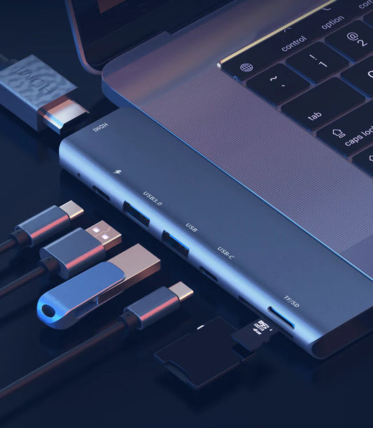 Macbook USB-C Hub to USB-A SD Card HDMI Adapter